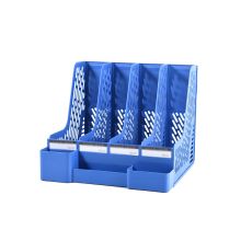 德翔 DX-532 四栏文件框 PP 蓝色 325*304*263mm 单位:个