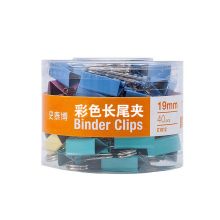 史泰博 C1012 5#彩色长尾票夹 筒装 40只/筒 19MM 彩色（单位：筒）