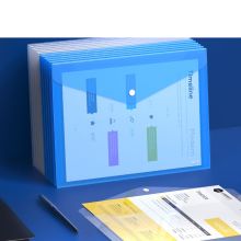 得力 8308（20个）A4加厚透明按扣文件袋 资料袋公文袋 办公用品 白色原色 （10个/包 共2包） 8308（单位：包）