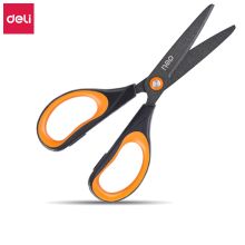 得力 6055 特氟龙材质防粘不锈钢剪刀 办公家用剪刀 剪子 办公用品 颜色随机（单位：把）