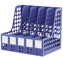 得力 9837 五联文件框 塑料 蓝色 340*255*295mm 单位：个