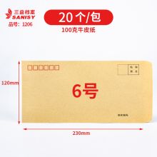三益 6号 ZL加厚牛皮纸信封（100个装）（单位：包）
