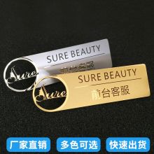 紫叶 不锈钢别针式可换内容金属工牌 银白色（单位：个）