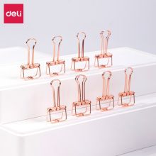 得力 9414 镂空长尾票夹 金色 8只/袋（单位：袋）