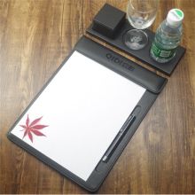 启的 C1 磁性便签夹皮革商务夹板会议板夹A4