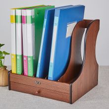 汇星 HX-2005 32*27*31cm 木质五格带抽文件架 胡桃木色（单位：个）