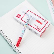 得力 S576 12支/盒 记号笔 红色(单位：盒)