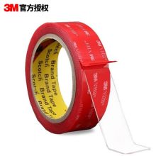 3M 4910 明VHB防水耐高温强力持久双面胶带 宽30毫米*长3米*厚1毫米 红色（单位：卷）