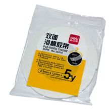 得力(deli) 30410 EVA泡棉双面胶带 白色 12mm*5y*2.5mm(1卷/袋) 5袋装（单位：套）