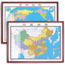 国产 1.5*1.1m 中国地图*1张 世界地图*1张 带实木质边框 1.5*1.1m 定制品（单位：套） (单位：套)