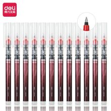 得力 S862 0.5 mm 子弹头直液笔走珠签字笔 12支/盒 红色 (单位:盒)