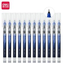 得力 S862 0.5 mm 子弹头直液笔走珠签字笔 12支/盒 蓝色 (单位:盒)