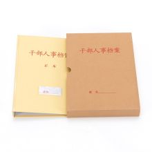 腾立达 A4 新标准干部人事档案盒档案夹 31*22.5*3.5cm 100个/箱 米褐色（单位：箱）