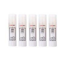 得力（deli） 7106固体胶学生办公用品强力胶棒 透明手工课  8g 5支装/盒 （单位：盒）