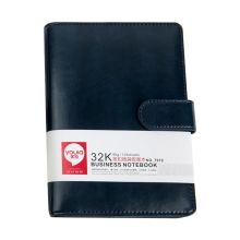 优拉 7972 按扣插袋皮面本 32k 单位：本 蓝色
