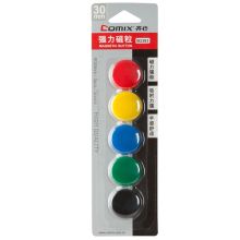 齐心 磁扣 B2383 Φ30mm 5粒/盒 50盒/包 配色 单位：包