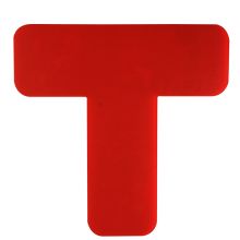 安赛瑞 10945 重载型5S管理地贴（T型）10片装 红色 工厂5S运动管理地贴标识 车间地面区域定位标贴 T型 红色 (单位：包)