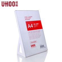 优和 6281 A4 竖款L型亚克力台卡架展示牌营业执照框 12个/盒 白色（单位：盒）