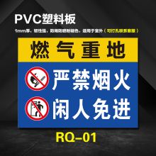 春枝韵 60*80cm 严禁烟火警示牌 燃气设施重地天燃气燃气房标志牌 防火重点部位提示牌反光 （单位：个）