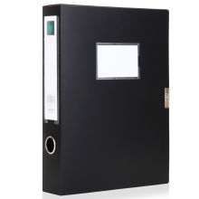 得力 5623 50mm 10个/包 牢固耐用粘扣档案盒文件盒 黑色 （单位：包）