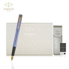 派克 威雅XL系列 青出于蓝 金夹墨水笔+笔套 钢笔墨水套装 蓝色 （单位：盒）