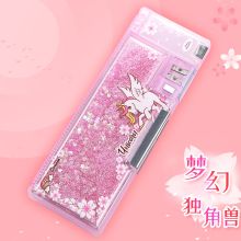迪士尼 24.5*9cm 梦幻独角兽流沙文具盒 粉色（单位：个）