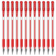得力 6600ES 经典办公子弹头中性笔 水笔签字笔0.5mm 红色12支/盒（单位：盒）