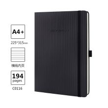 西格尔sigel A4+ 德国进口横线绑带 商务会议记事本 黑色(单位：本）