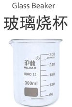 沪教 HJ-BLSB 300ml 高硼硅玻璃烧杯 透明(单位：个)