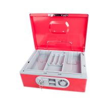 益而高 8868L 特大型金属手提金库 双密码+锁 375mm*265mm*135mm 红色 单位：个