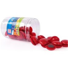 聚联 C-3050 红色 圆形白板磁粒 30mm 50粒/筒