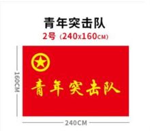 国产  青年突击队旗帜带旗杆  2号（单位：套）