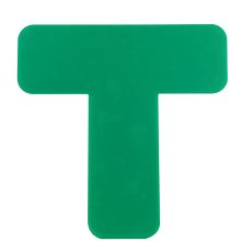 安赛瑞 10947 重载型5S管理地贴（T型）10片装 绿色 现场5S管理标识贴 耐碾压地面定位标识贴 T型 绿色 (单位：包)