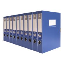 晨光(M&G)文具A4/55mm蓝色粘扣档案盒 办公文件盒 经济款党建资料盒/财务凭证收纳盒 10个装ADM929Z9
