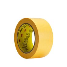 3M Scotch 244SP 耐高温遮蔽和纸胶带 无痕耐高温喷漆固定保护【黄色50mm*50m】  单位：个