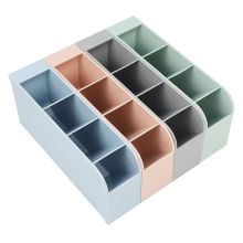 得印 3495 四格斜插多功能笔筒收纳盒 205*90*50mm 单位：个 粉色