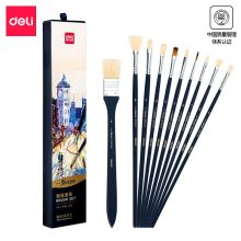 得力 DL-73884 327*69*25mm 10支精选水粉画水彩丙烯颜料画画国画绘画彩色笔 蓝色（单位：套）