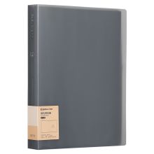 齐心(Comix) A6536 资料册/资料夹档案活页收纳夹 办公用品 60页 烟灰(单位：个)