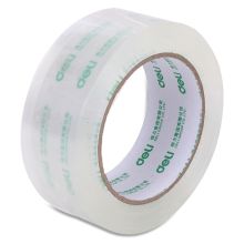 得力(deli)高品质高透明封箱胶带打包胶带 40mm*60y*50um 6卷/袋 单位：袋