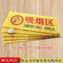 瑞达 R-03 10.5*27cm 禁烟标识牌 黄色(单位:个)