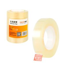 斯图 3098 高粘度透明文具胶带 6卷装 1.2cm*30m 配色 （单位：套）