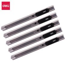 得力 2058-05 金属小号美工刀 80mm 5把/套 银色 单位：套