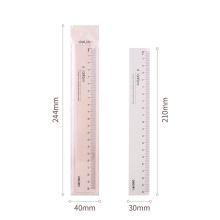 得力  79752  20cm  直尺  透明  白色  (单位:个)