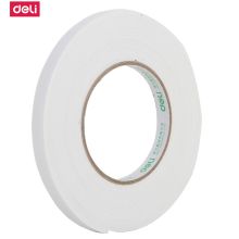 得力 30410 泡沫胶带海绵 双面粘性强力双面胶固定手撕胶带 12mm*5y  1个*20/袋（单位：袋）