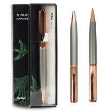 得印 0080 子弹头蓝色金属笔杆圆珠笔 1.0mm 单位：支 灰色