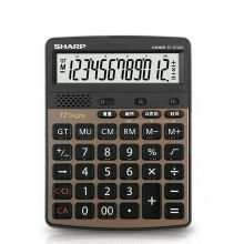夏普 EL-D7600-BR 语音台式计算器 12位 单个装 摩卡金 （单位：个）