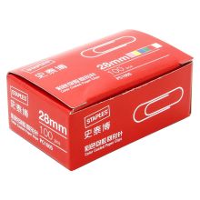 史泰博 PC1005 回形针 28mm 100枚/盒 单位：盒 彩色