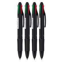 得力 33390 四色按动式圆珠笔 0.7mm 12支/盒 单位：盒 混色