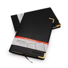 欧标 A0854 32K 112页 商务软皮面金属包边 笔记本子 黑色（单位：本）