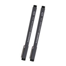 施德楼 30803-9 防水勾线笔绘图笔 0.3mm 2支/袋 黑色 （单位：袋）